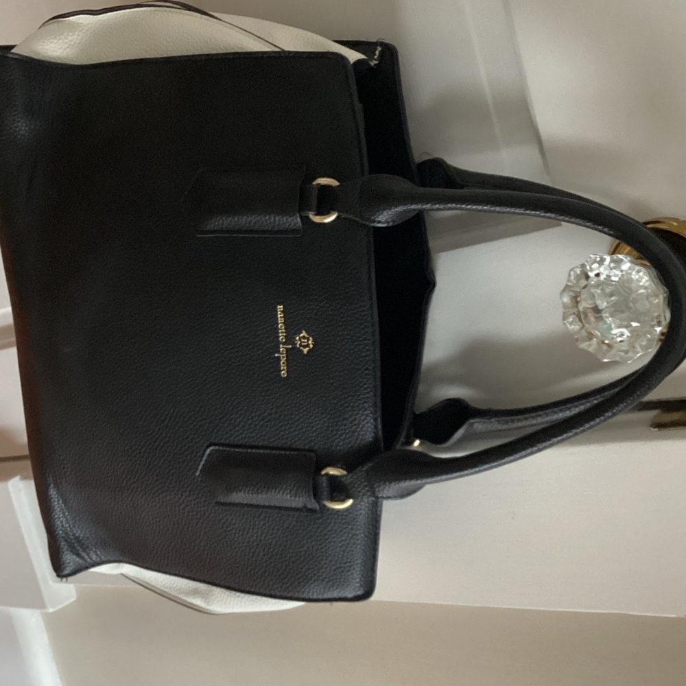 Nanette Lepore Black and Cream Tote